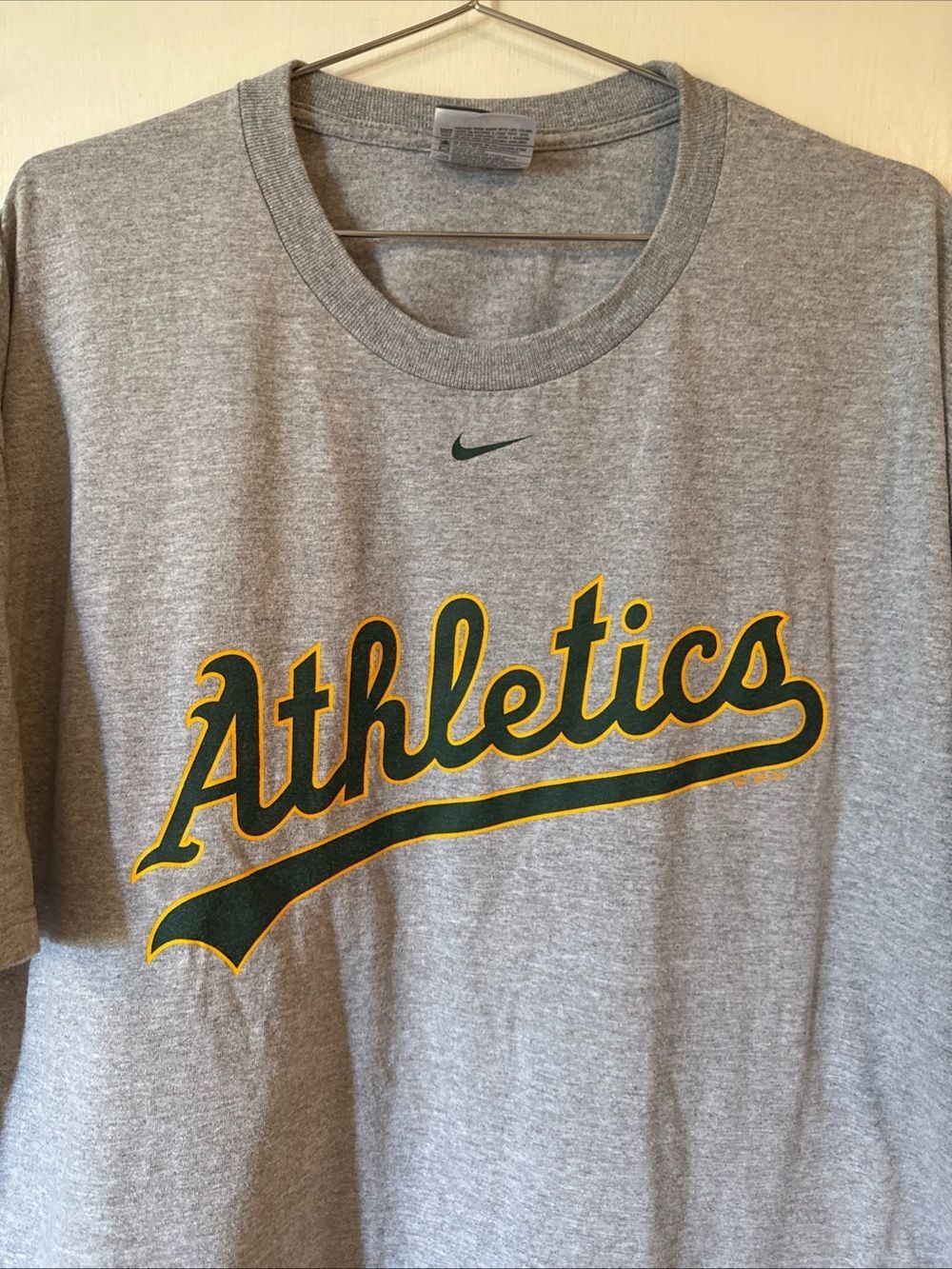 Oakland Athletics Nike MLB Tee Short Sleeve Shirt Gray | Men's XXL